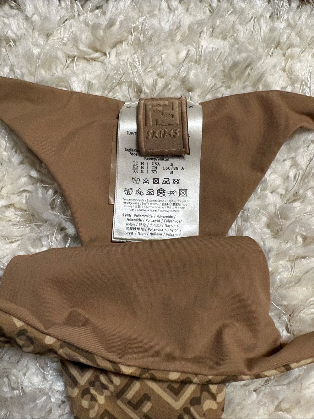 Fendi X Skims Reversible Two-Piece Triangle Bikini - Picture 4 of 5